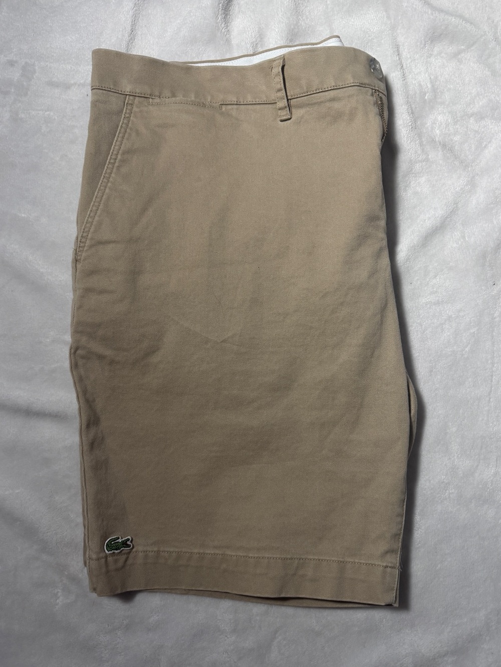 Men Lacoste khaki shorts